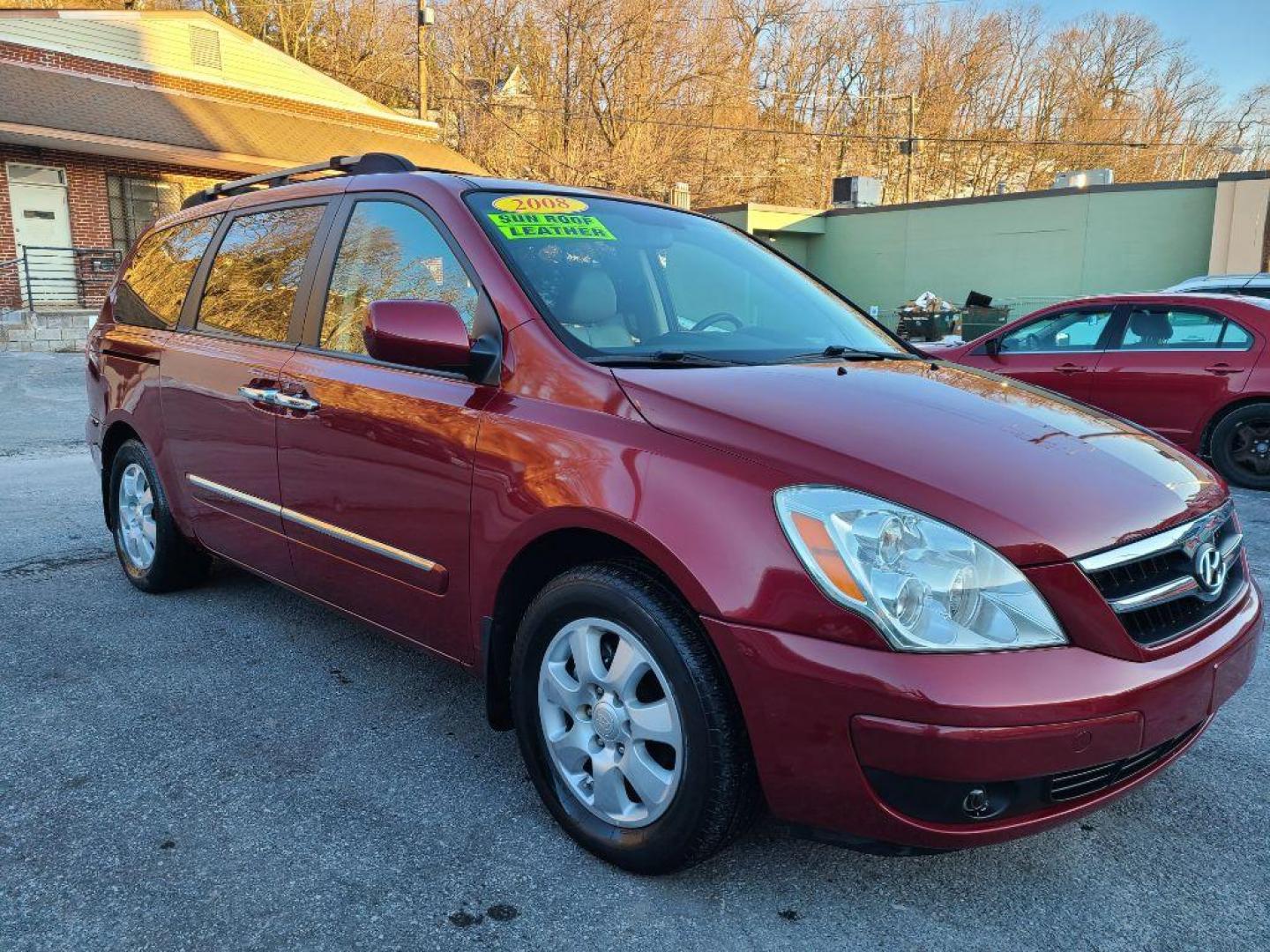 2008 RED HYUNDAI ENTOURAGE GLS (KNDMC233886) with an 3.8L engine, Automatic transmission, located at 7981 Paxton Street, Harrisburg, PA, 17111, (717) 561-2926, 40.261490, -76.749229 - Photo#6