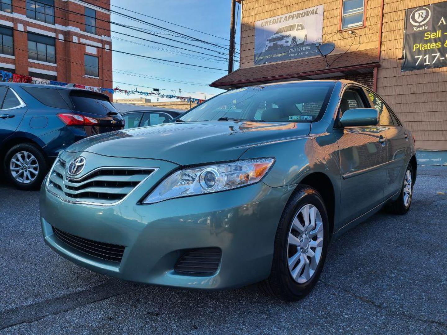 2010 GREEN TOYOTA CAMRY BASE (4T1BF3EK2AU) with an 2.5L engine, Automatic transmission, located at 7981 Paxton Street, Harrisburg, PA, 17111, (717) 561-2926, 40.261490, -76.749229 - Photo#0