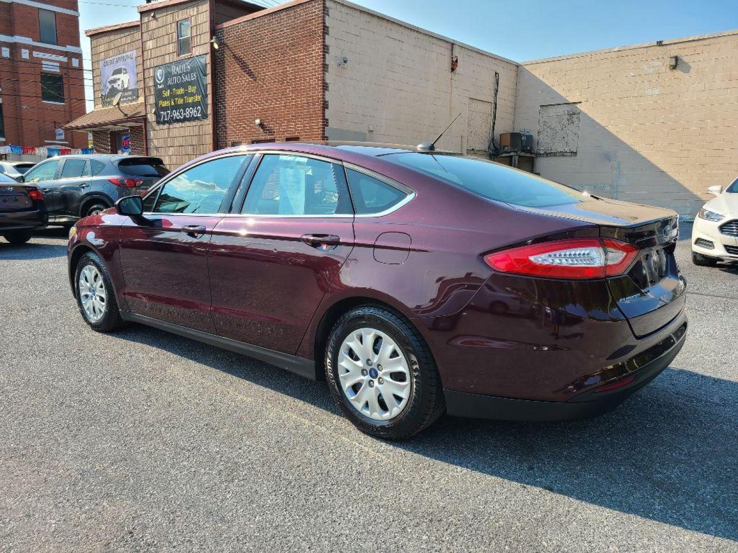 2013 MAROON FORD FUSION S (3FA6P0G76DR) with an 2.5L engine, Automatic transmission, located at 117 North Cameron Street, Harrisburg, PA, 17101, (717) 963-8962, 40.267021, -76.875351 - Photo#2