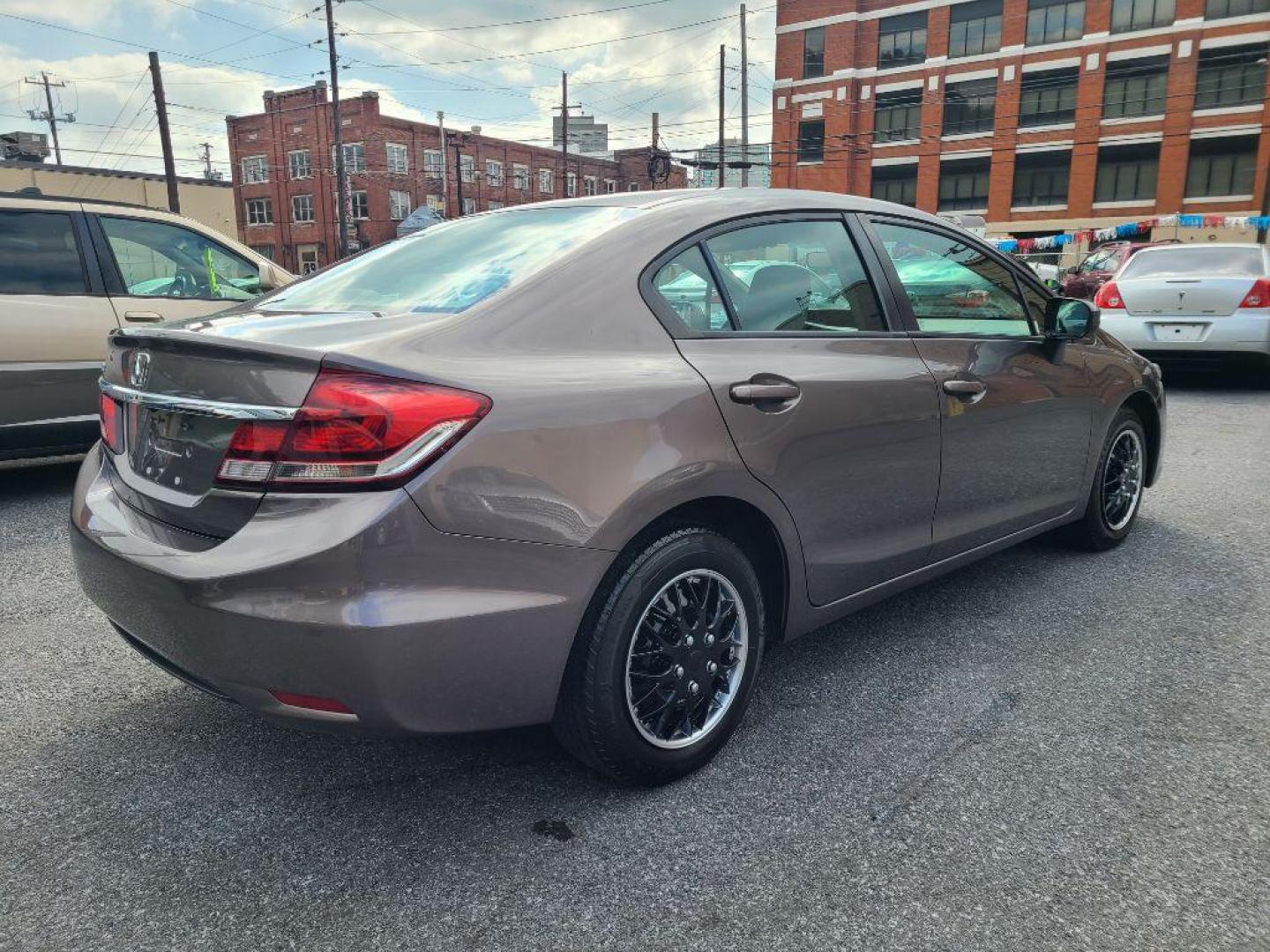 2015 BROWN HONDA CIVIC LX (19XFB2F56FE) with an 1.8L engine, Continuously Variable transmission, located at 7981 Paxton Street, Harrisburg, PA, 17111, (717) 561-2926, 40.261490, -76.749229 - Photo#4