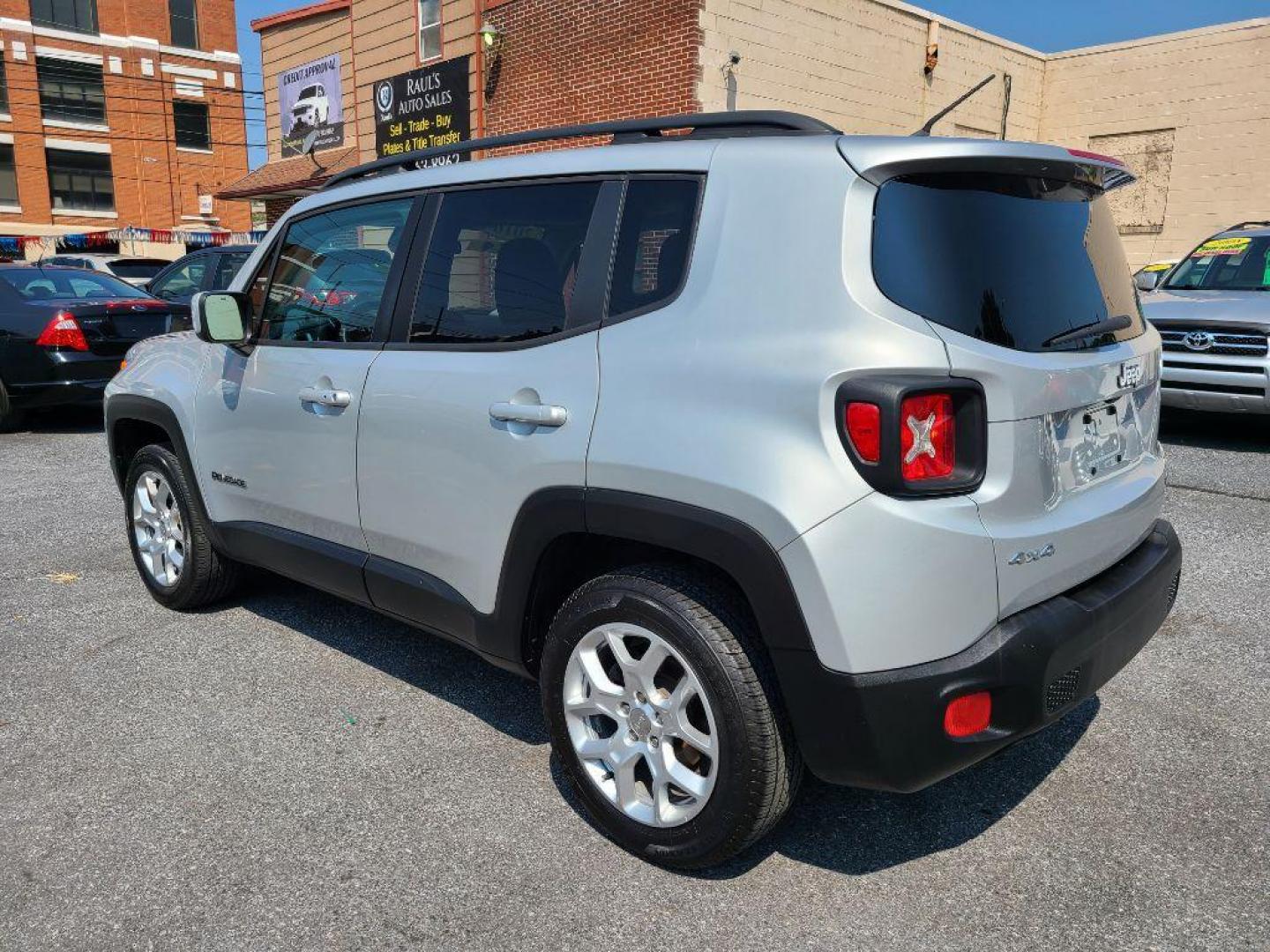 2016 SILVER JEEP RENEGADE LATITUDE (ZACCJBBT3GP) with an 2.4L engine, Automatic transmission, located at 7981 Paxton Street, Harrisburg, PA, 17111, (717) 561-2926, 40.261490, -76.749229 - Photo#2