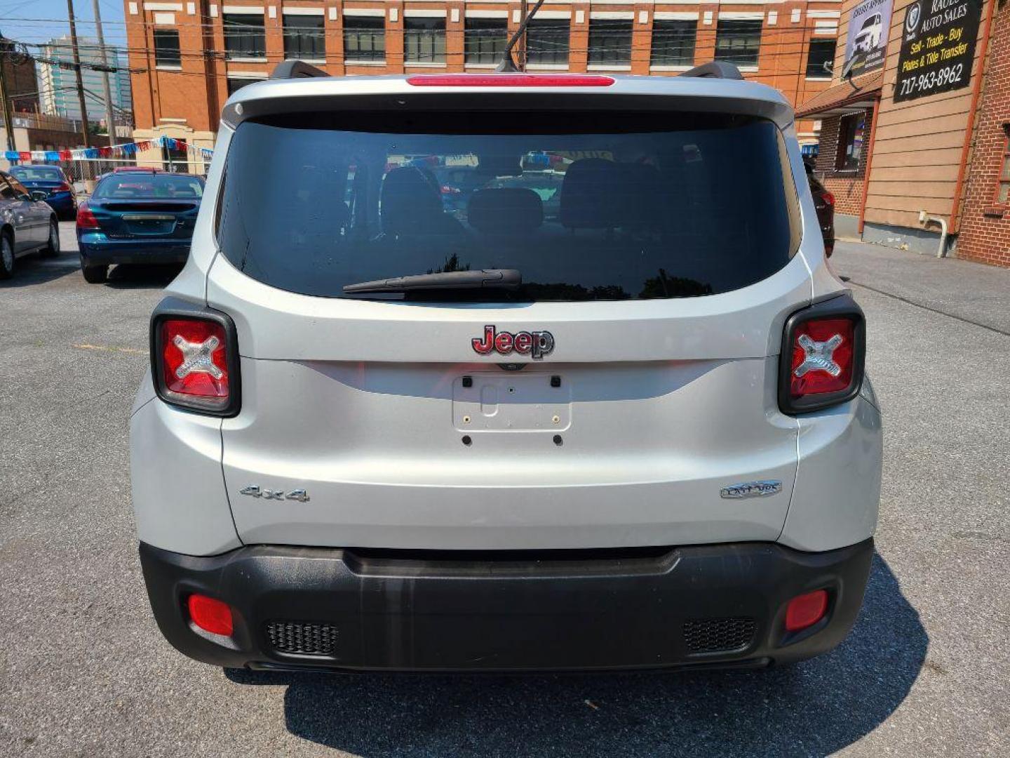 2016 SILVER JEEP RENEGADE LATITUDE (ZACCJBBT3GP) with an 2.4L engine, Automatic transmission, located at 7981 Paxton Street, Harrisburg, PA, 17111, (717) 561-2926, 40.261490, -76.749229 - Photo#3